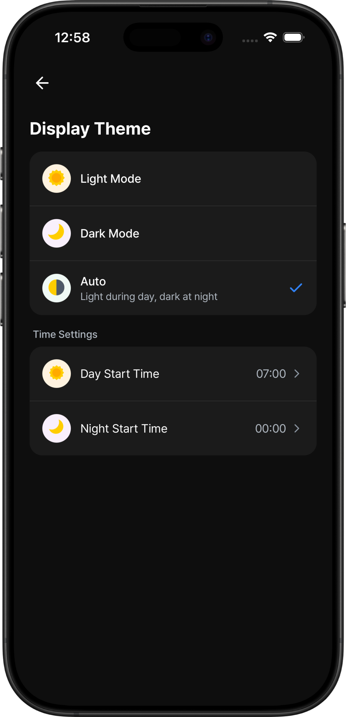 Eye-Friendly Auto Dark Mode